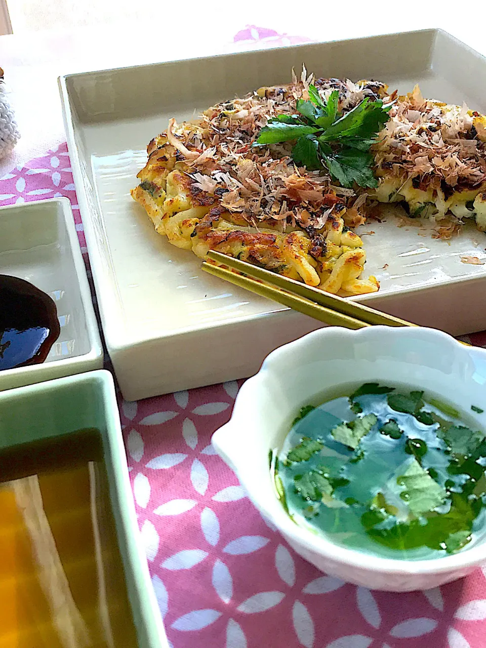 残った茹でうどんでお好み焼き風|サミカさん