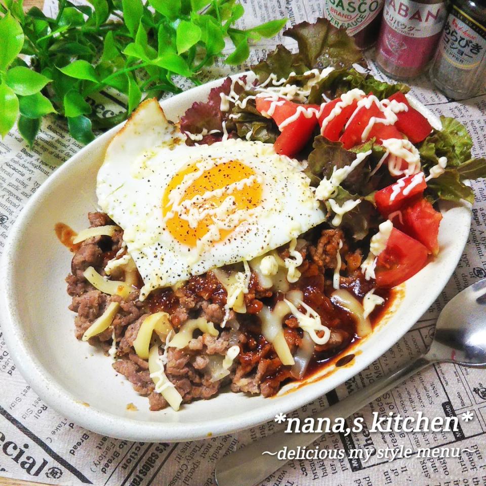 秘密の美味しいコツあり♥️簡単グレービーソースもウマっ♥️なんちゃってロコモコ丼