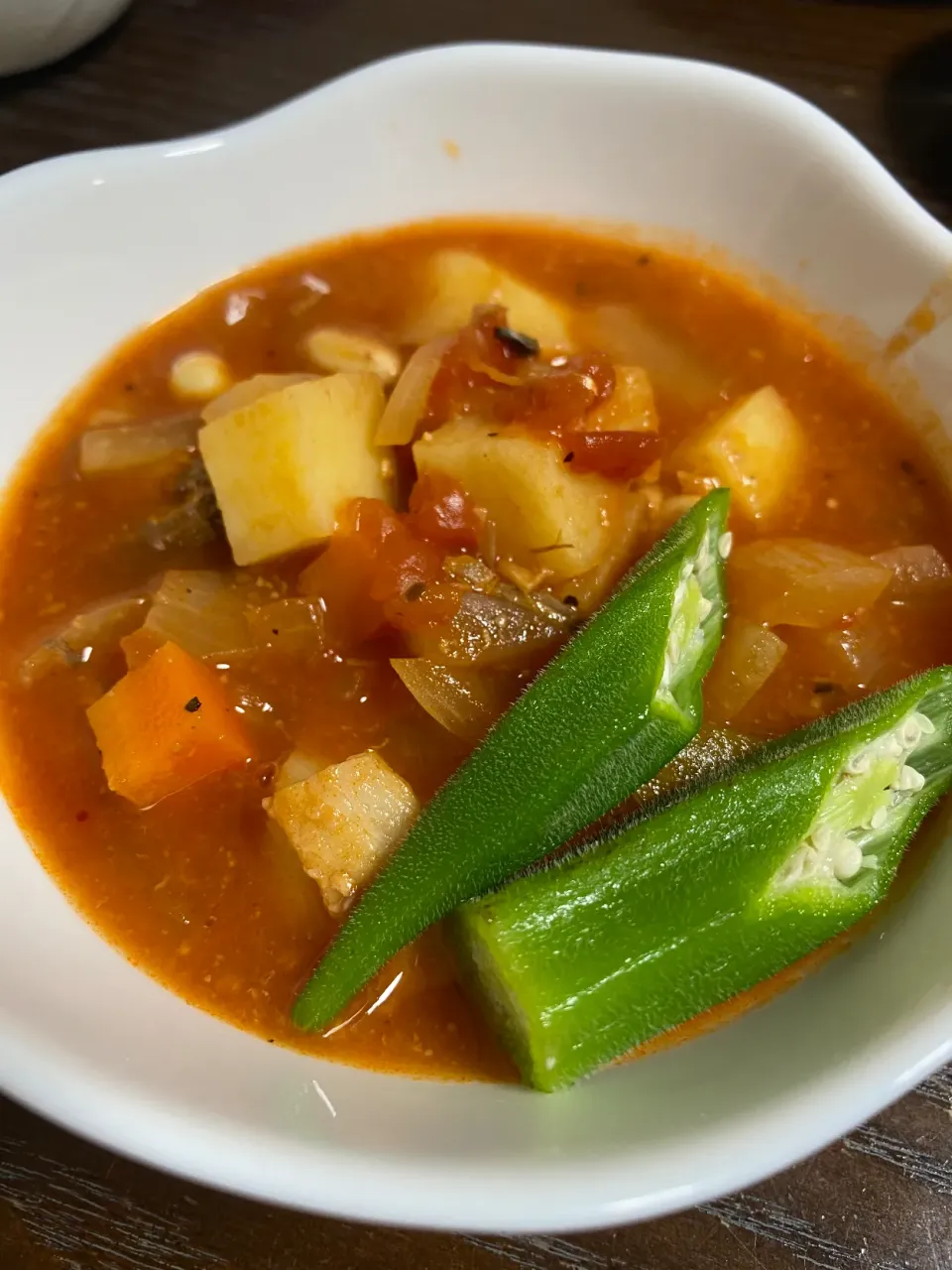 からあげビールさんの料理 ご飯にかけてもウマッ♪野菜たっぷり!濃厚鯖缶トマトスープ|TOMOさん