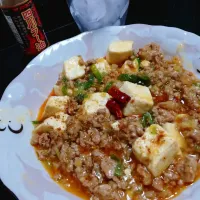 Snapdishの料理写真:四川ラー油で激辛麻婆豆腐🔥