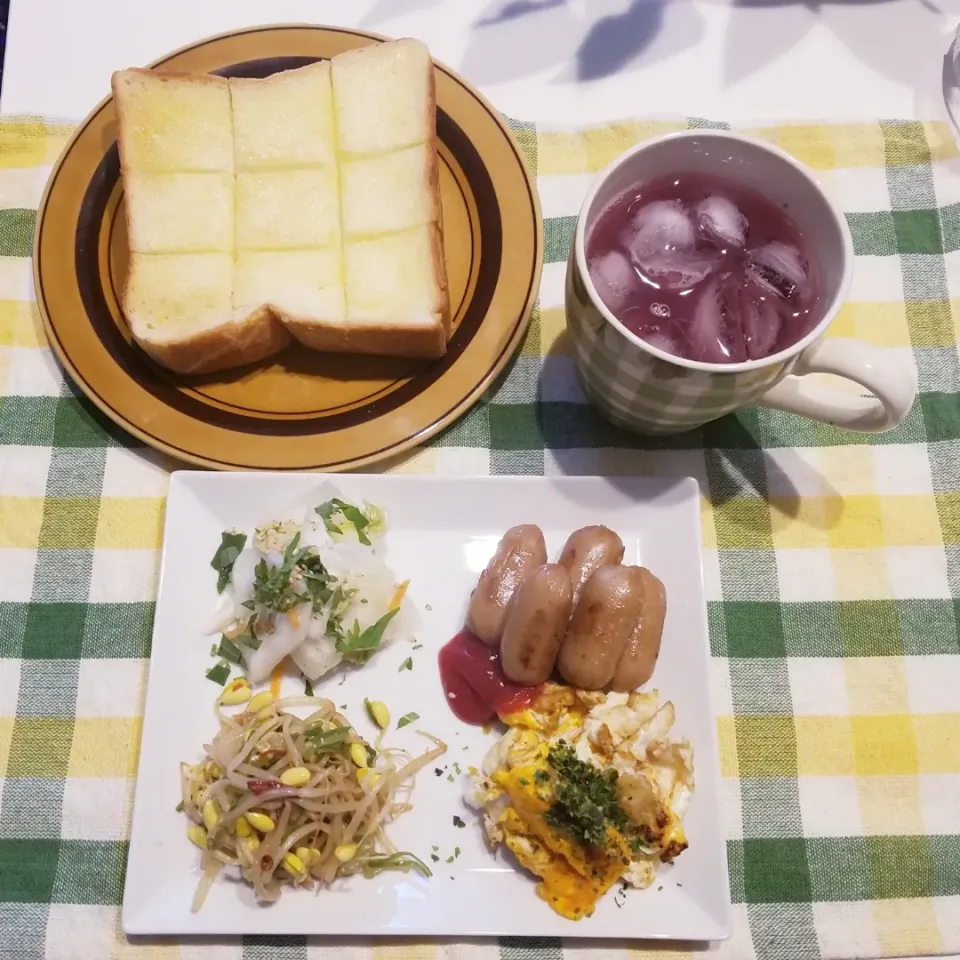 Snapdishの料理写真:ワンプレート朝食☕🍞🌄|ポロポロさん