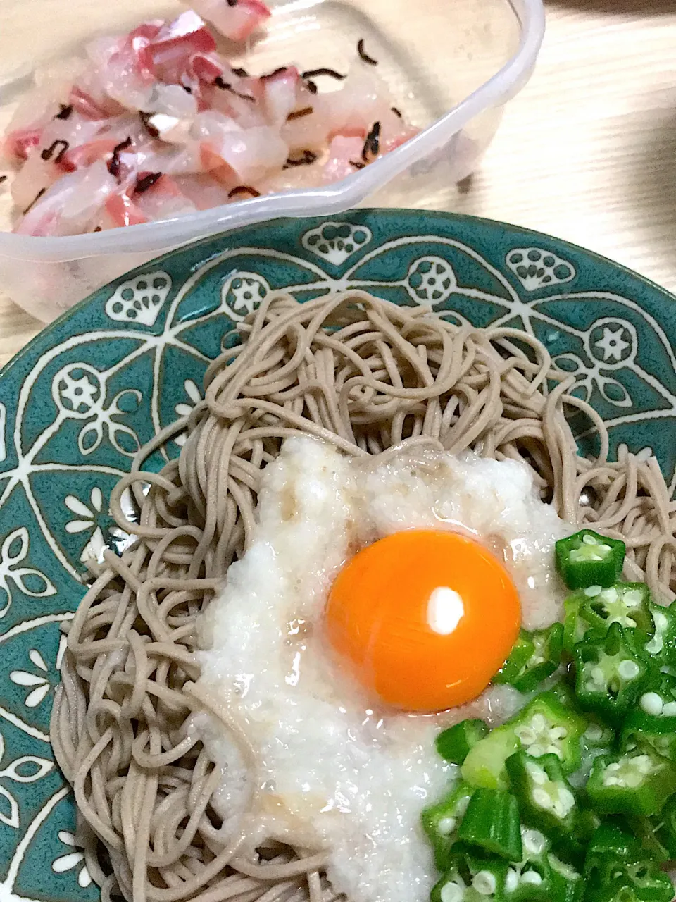 Snapdishの料理写真:オクラとろろそば|のあママさん