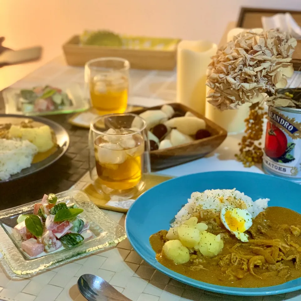 Snapdishの料理写真:旦那のスパイスカレー|Yoco⋆︎*さん