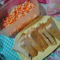 popcorn and ham sandwich|Jonah Mae Linganさん