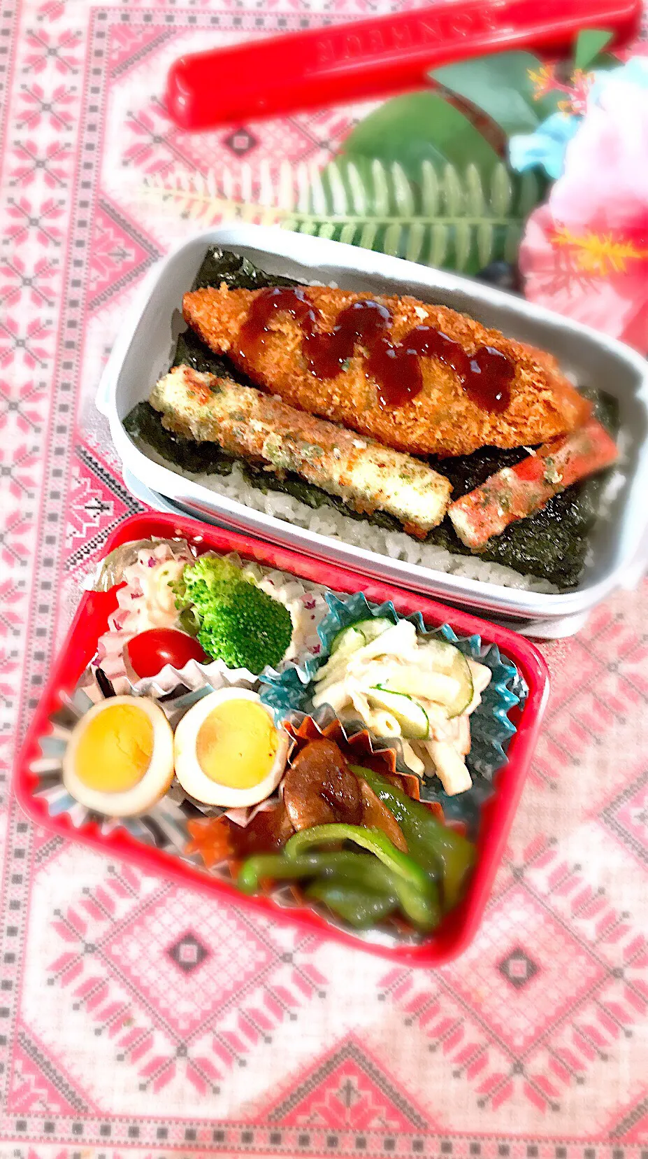 🍀のっけ弁当！今日のお弁当🍀コロナに負けるな弁当🍀|🌼はなちゃん🌼さん