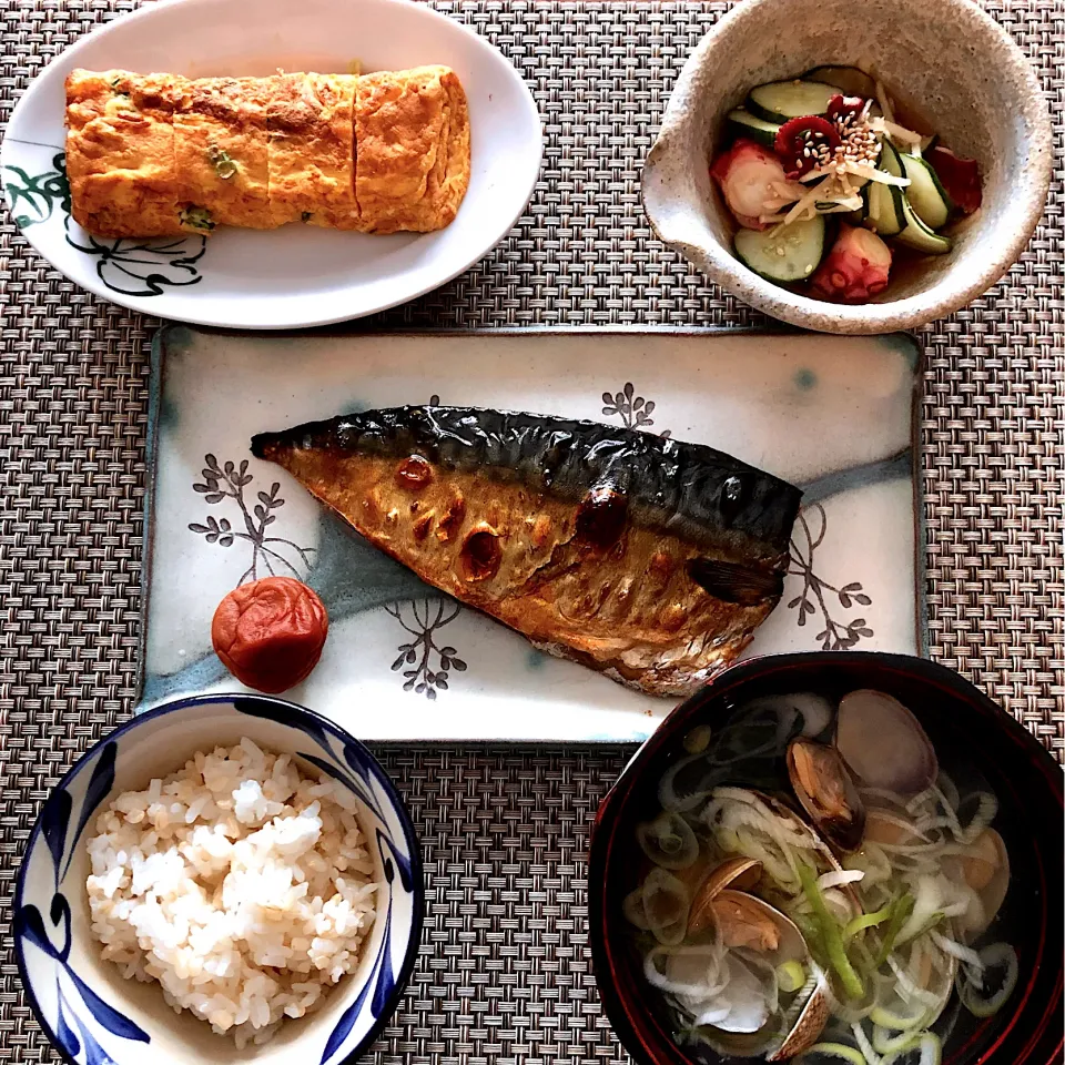 Snapdishの料理写真:金華さば塩焼き和定食🍚|saoricocoさん