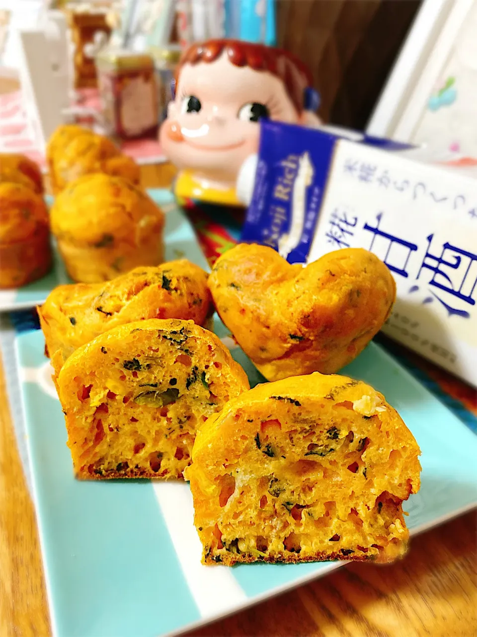 Snapdishの料理写真:手掴み食べシリーズ♡いろんな旨味がギュッと詰まったミートソースケークサレ。|ぽき。さん