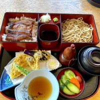 Snapdishの料理写真:蕎麦うな丼|Nickさん