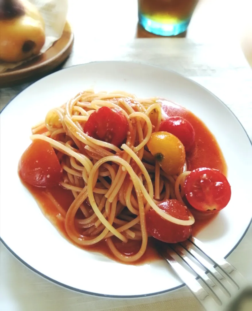 🍅トマトと塩こうじ冷製パスタ( ꈍᴗꈍ)|manaさん