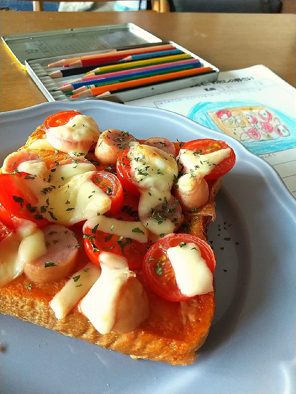 Snapdishの料理写真:夏休みの宿題　ミニトマト料理🍅|まきごろうさん