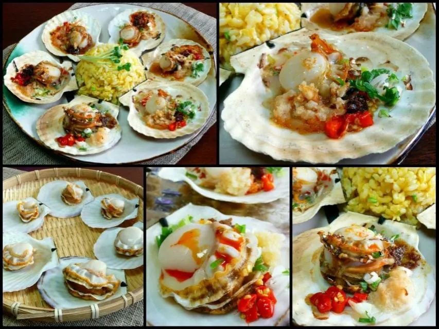 grilled scallop and fried rice|steven z.y.さん