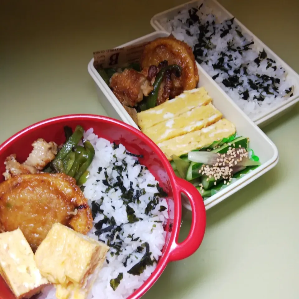 Snapdishの料理写真:8/17 夫婦弁当|けろよんさん