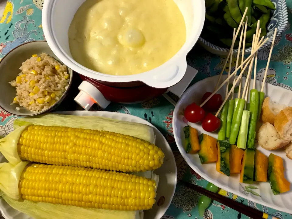 新鮮野菜でチーズフォンデュ😋🎶うま‼️|noeさん