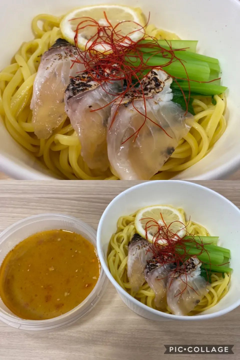 Snapdishの料理写真:本日のテイクアウトランチは、真鯛つけめん@真鯛らぁめん　まちかど（恵比寿）。スープは濃厚、麺もしっかり。美味しくいただきました。|sniper66さん