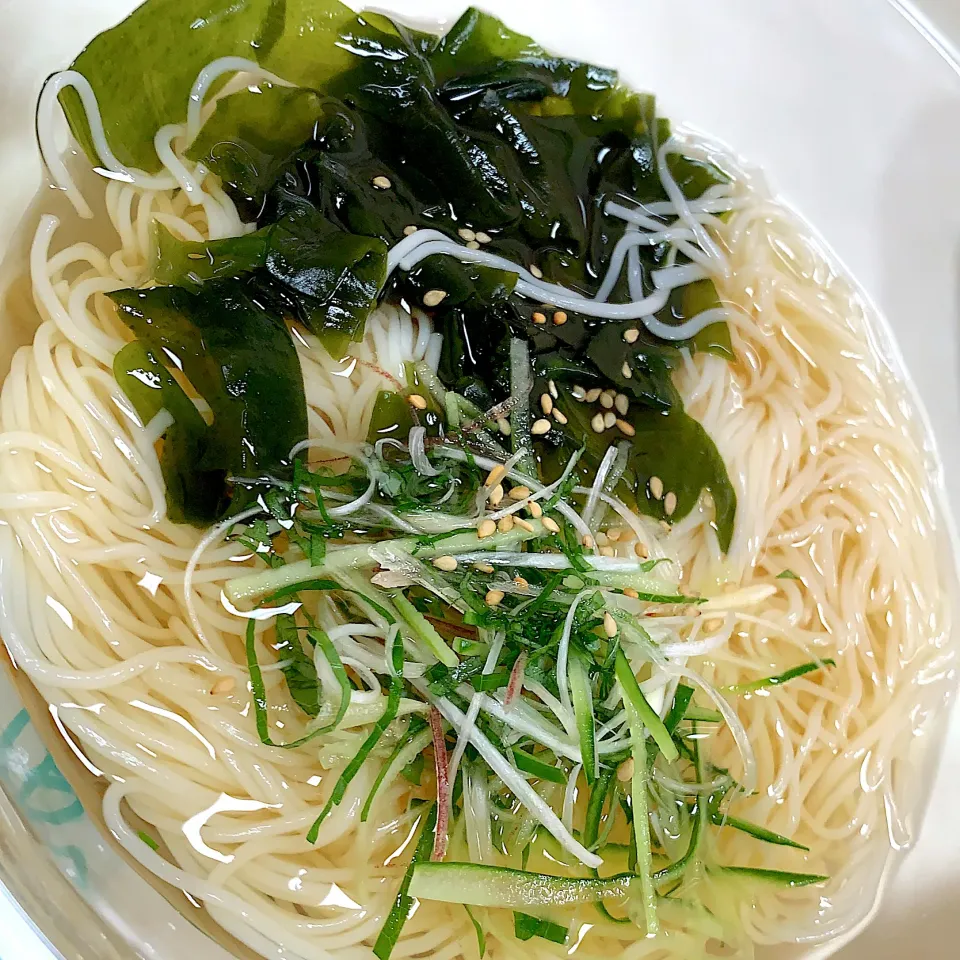 和風ハーブのさっぱり素麺|ぴいさん