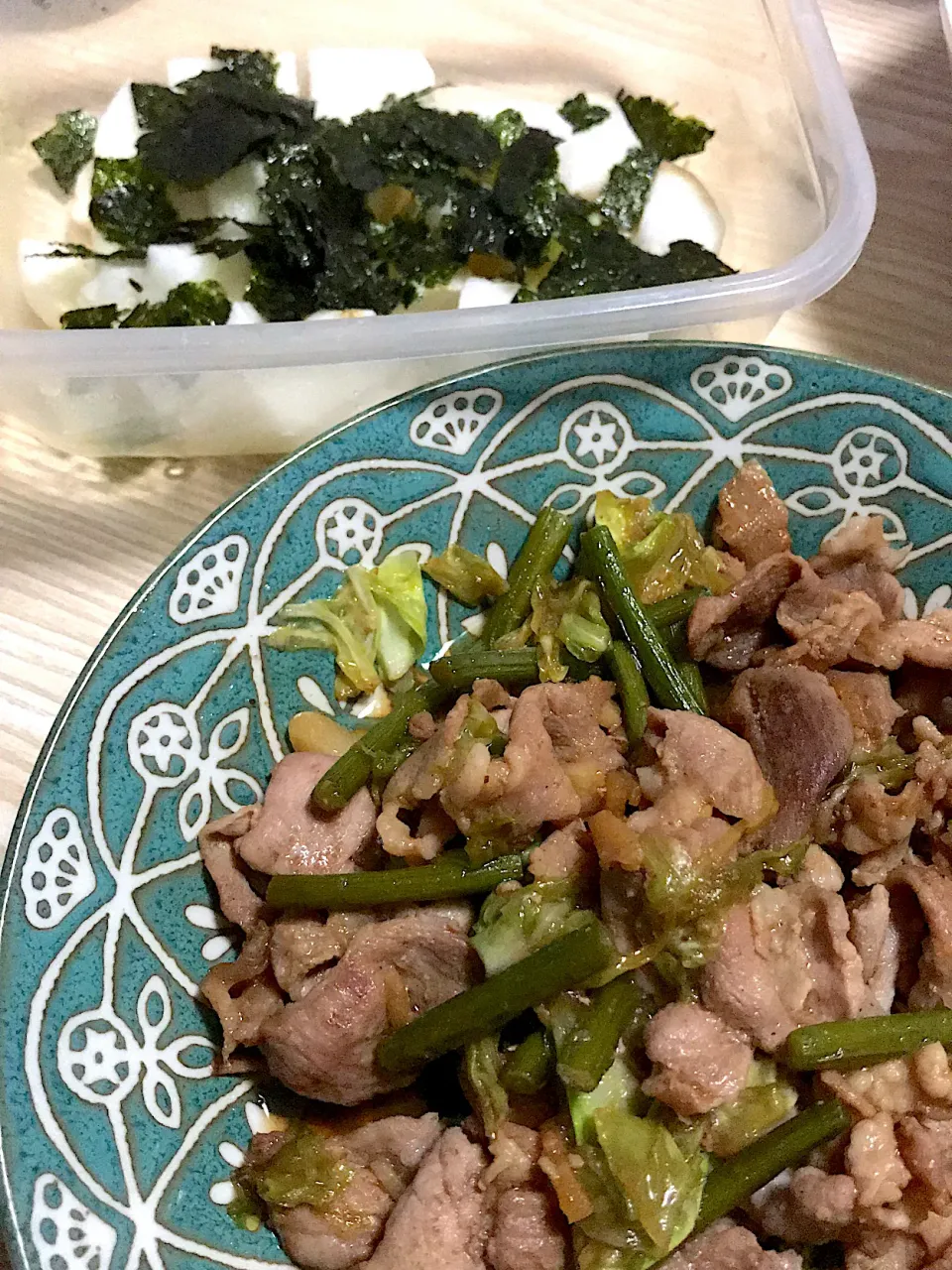 焼肉風炒め＆長芋の海苔和え|のあママさん