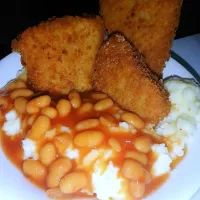 Buttery mash#warm sweet beans#delicious fish cakes|Mielaさん