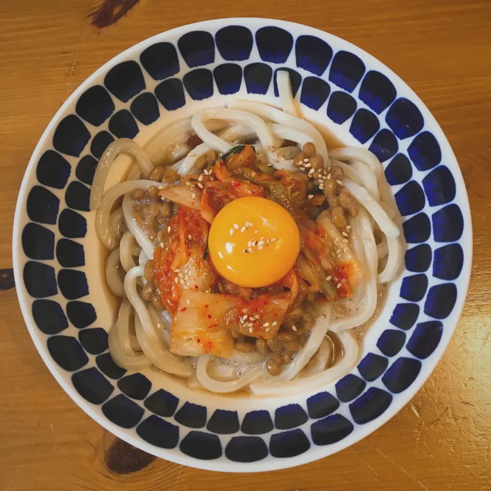 Snapdishの料理写真:納豆キムチうどん|Norikoさん