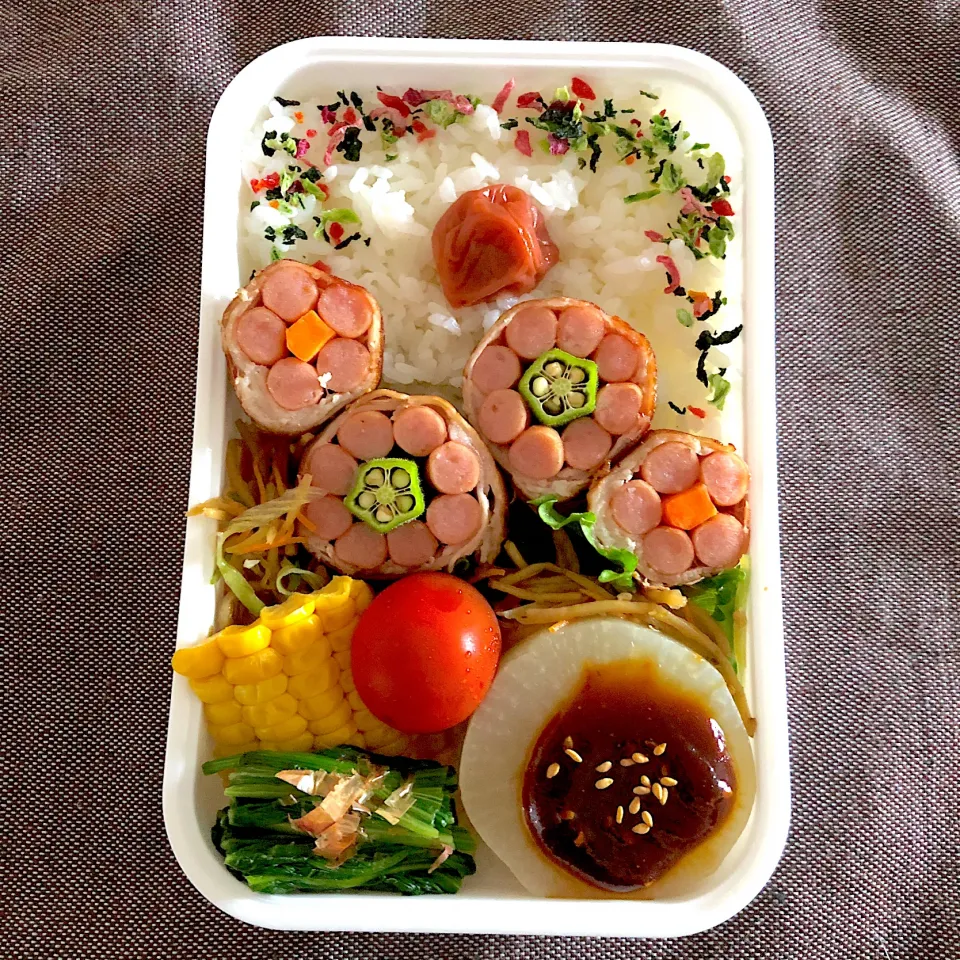 ポークビッツの豚肉巻き弁当|emichococo625さん