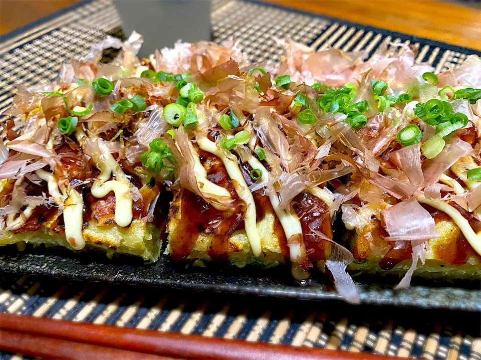 卵焼き器で作ったお好み焼き♪|カジさん