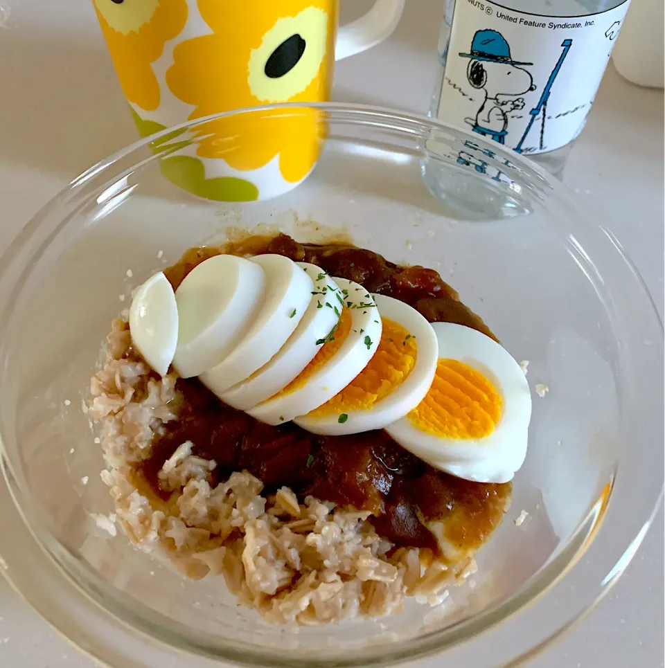 朝ごはん☺︎オートミール米化　カレー|とまこ(*^o^*)さん