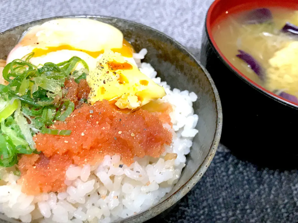 Snapdishの料理写真:たらこバターのっけご飯献立|Tak@さん