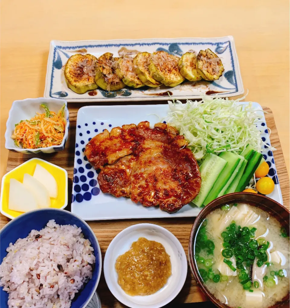 夫の夕食　　豚味噌焼き　砂糖の代わりに甘酒|はなさん