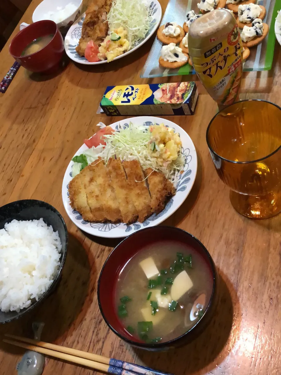 本日のごはん！！かつ定食‼︎|みほさん