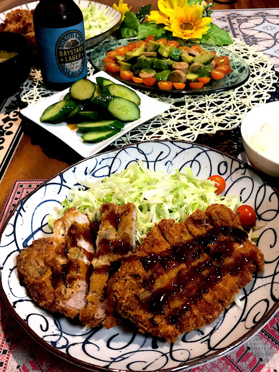 ✩︎娘と作った晩御飯✩︎トンカツ✩︎|🌼はなちゃん🌼さん