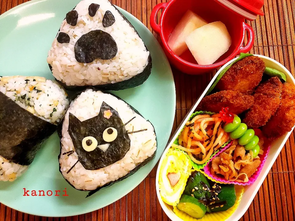 部活🏀応援弁当(*´∀｀*)尸"大きめおにぎり🍙増えた💦|かのりさん