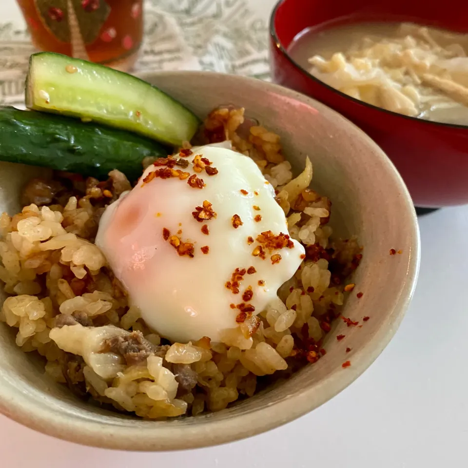 【下味冷凍】糀甘酒の牛だく炊き込みごはん|りさこさん