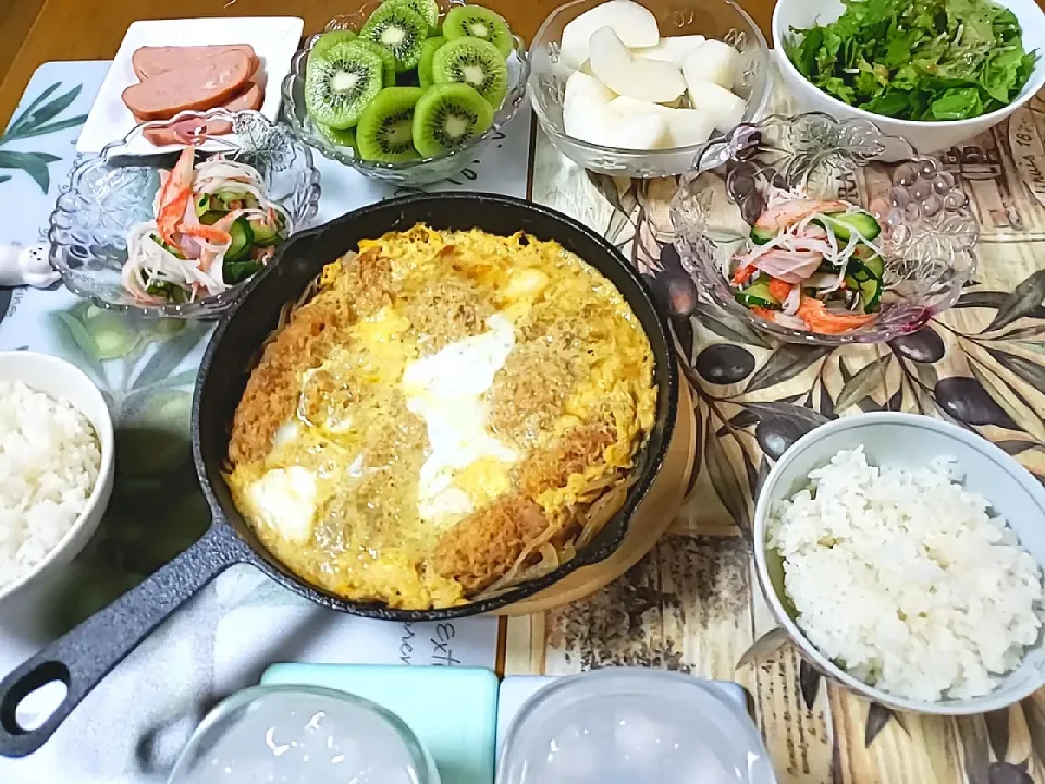 今夜はかつと海老フライ煮！|aiさん