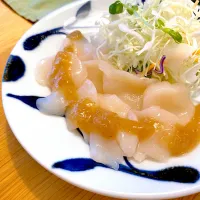 Snapdishの料理写真:ホタテのお刺身|しゅうとうさんさん