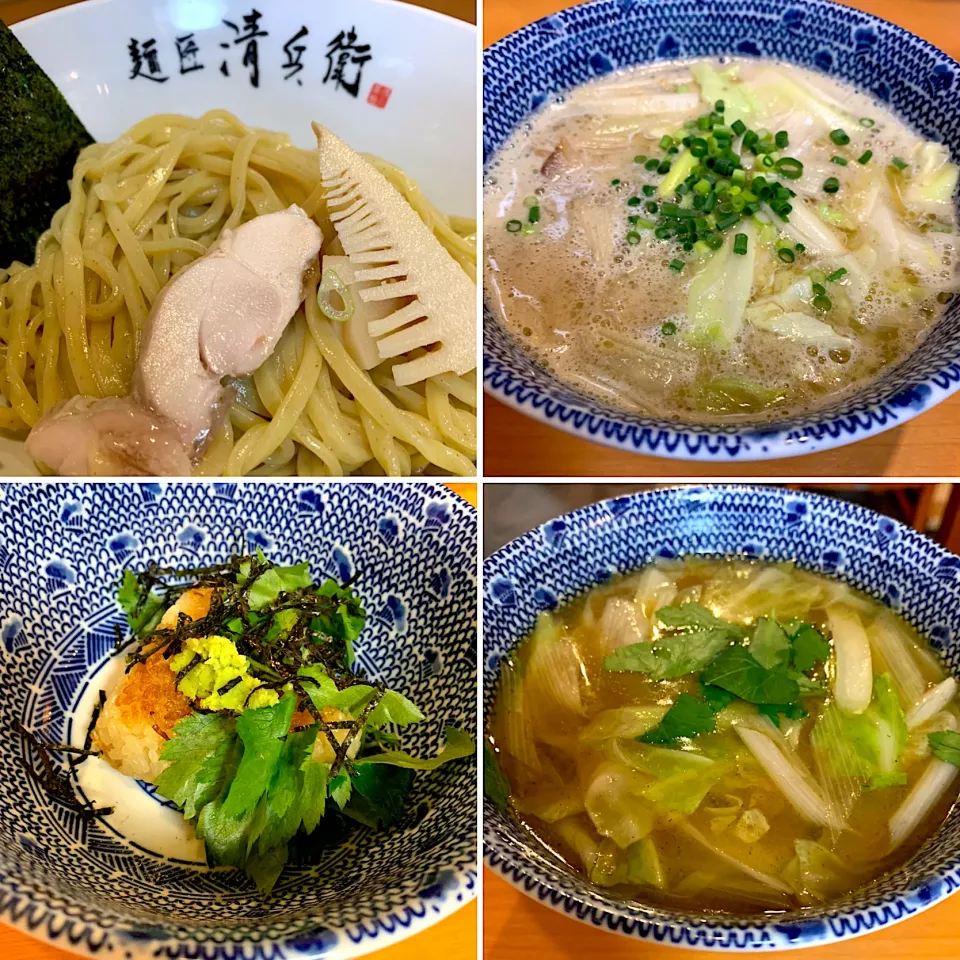 Snapdishの料理写真:鷄塩つけ麺（濃厚・淡麗）|masaumeさん