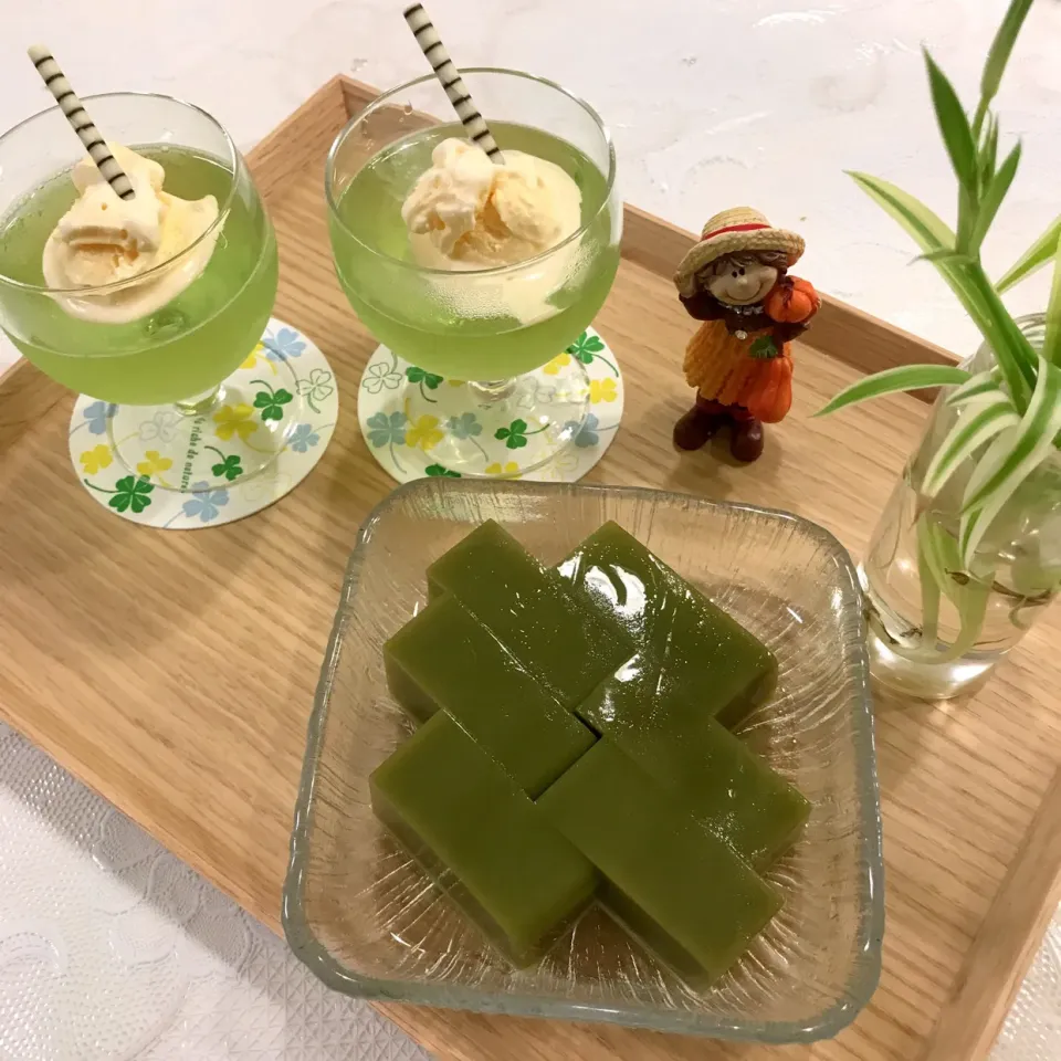 抹茶水ようかん、メロンクリームソーダ🍈
2種|TAYOKOさん