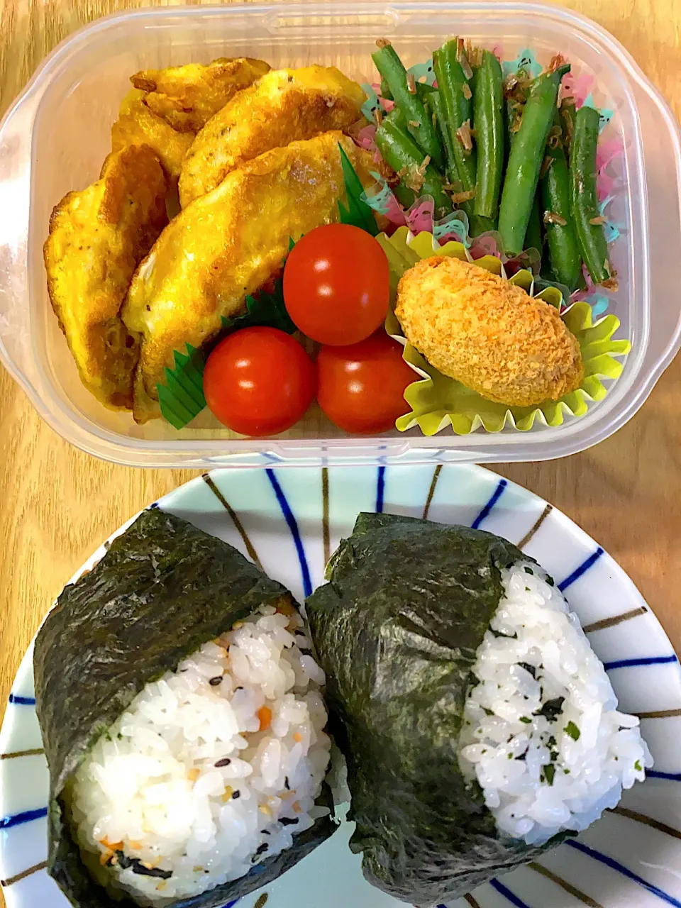 Snapdishの料理写真:息子用バイト弁当|トモさん