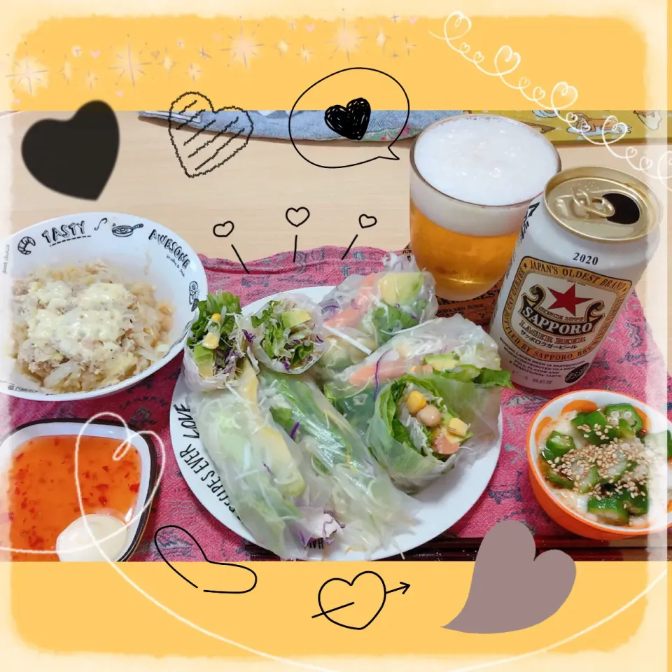 ８／２３ ｓｕｎ 晩ごはん🍴＊○°|rinaronarさん