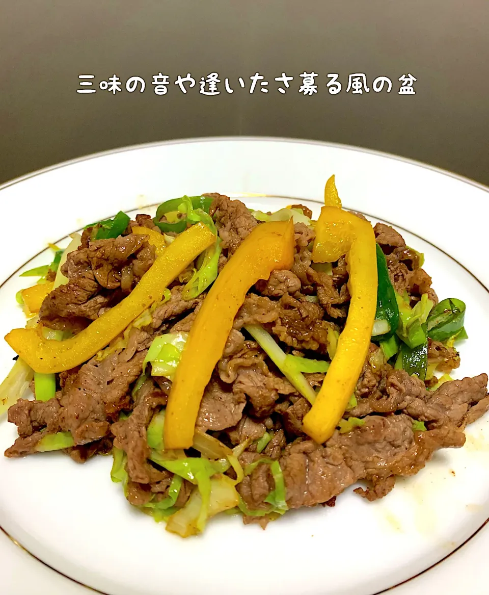 牛肉黄パプリカピリ辛炒め|浦島太郎さん