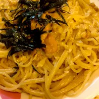 漢のウニクリームパスタ|土日ランチ当番のおっさんさん