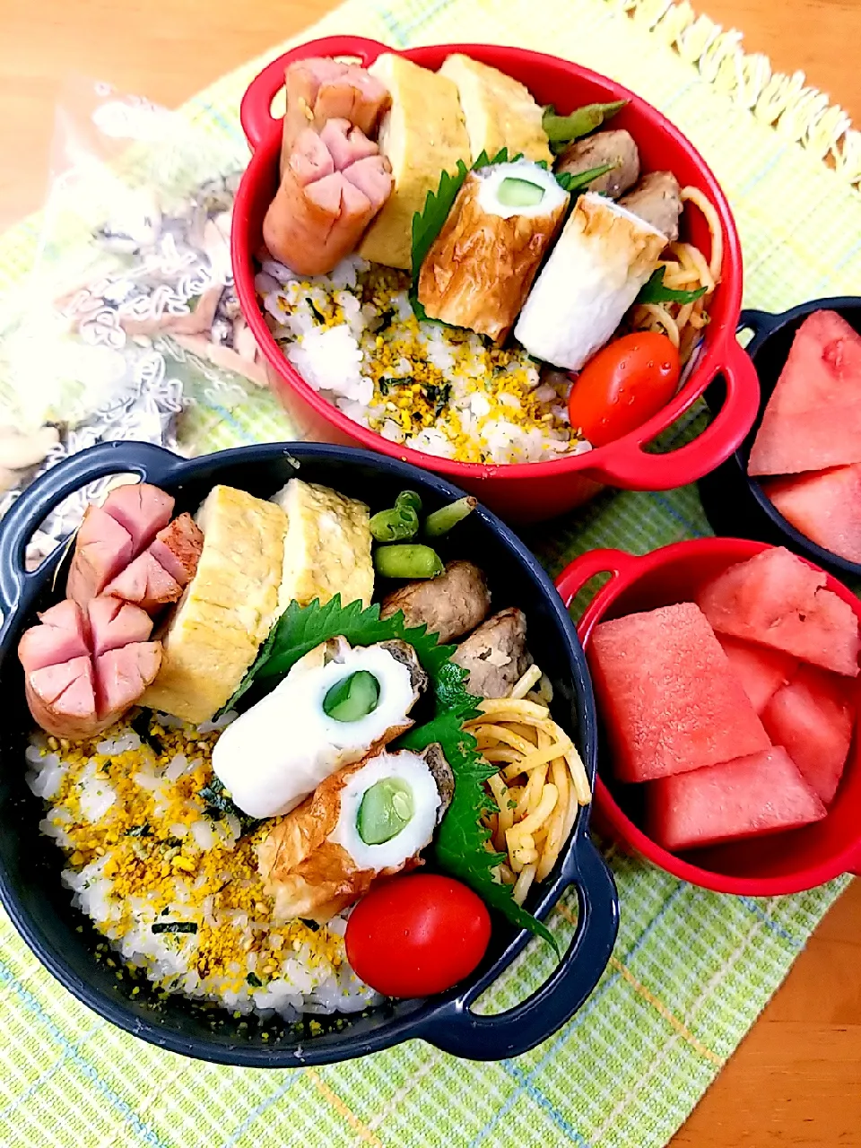 Snapdishの料理写真:2020 8月24日　息子と旦那弁当|あけみさん