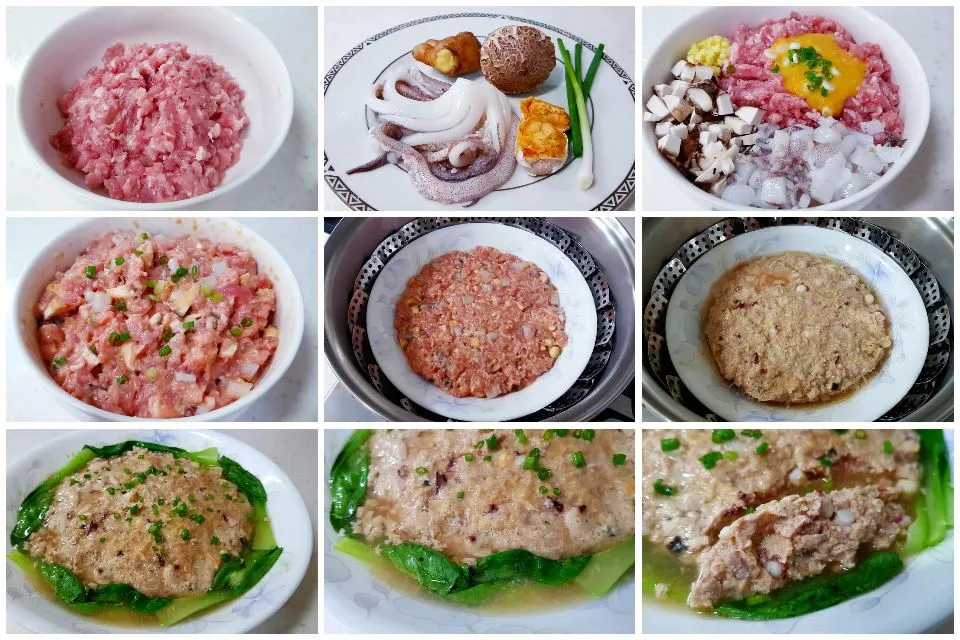 steamed minced pork patty with squid|steven z.y.さん