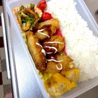 Snapdishの料理写真:ササミのチーズカツ弁当|カラスさん