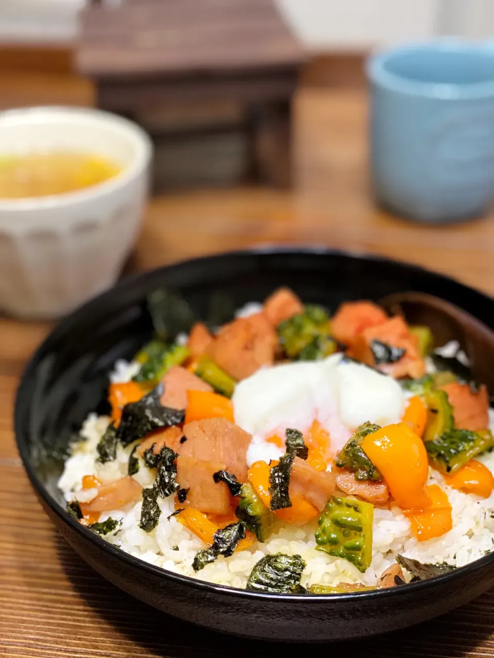 Snapdishの料理写真:♯1040 スパムと夏野菜のコロコロ丼♪|asuu*さん