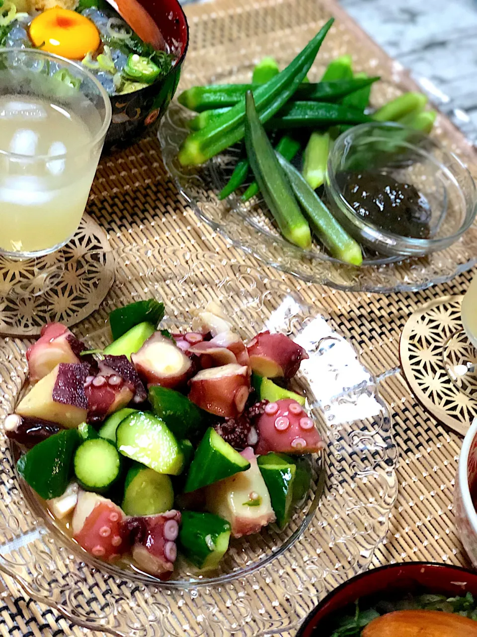 タコ🐙ときゅうり🥒のにんにく🧄醤油和え|シフォンさん