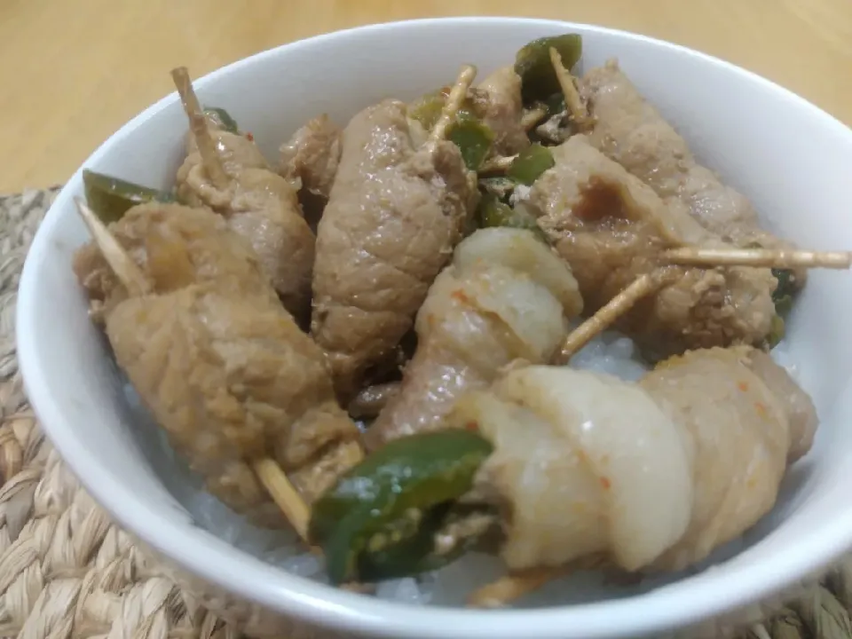 肉巻きマイマイ丼|gomanmaさん