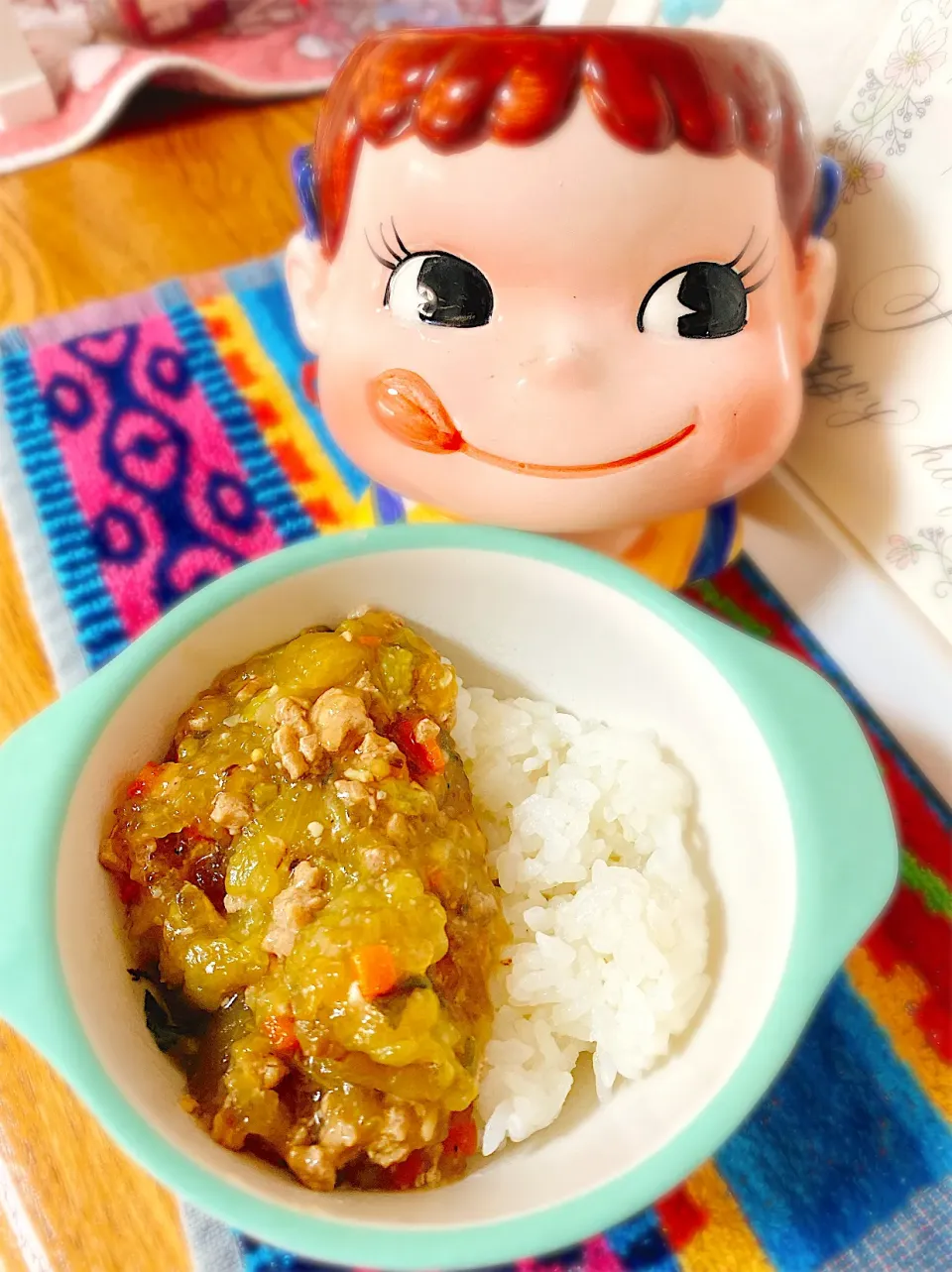 お注射がんばったご褒美♡とろりんちょぺろりんちょな麻婆茄子丼。|ぽき。さん