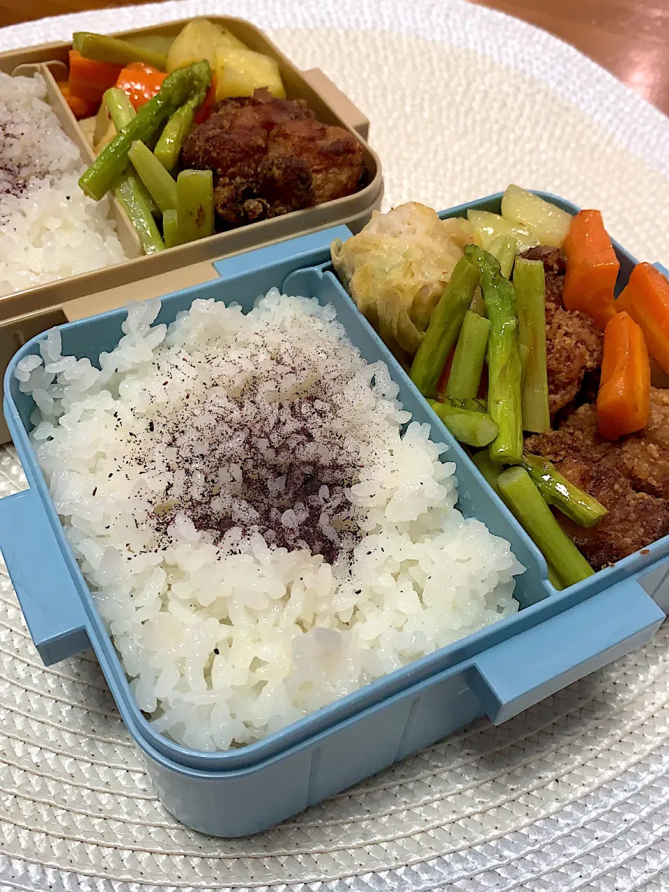 アスパラ&からあげ弁当|Mzkさん