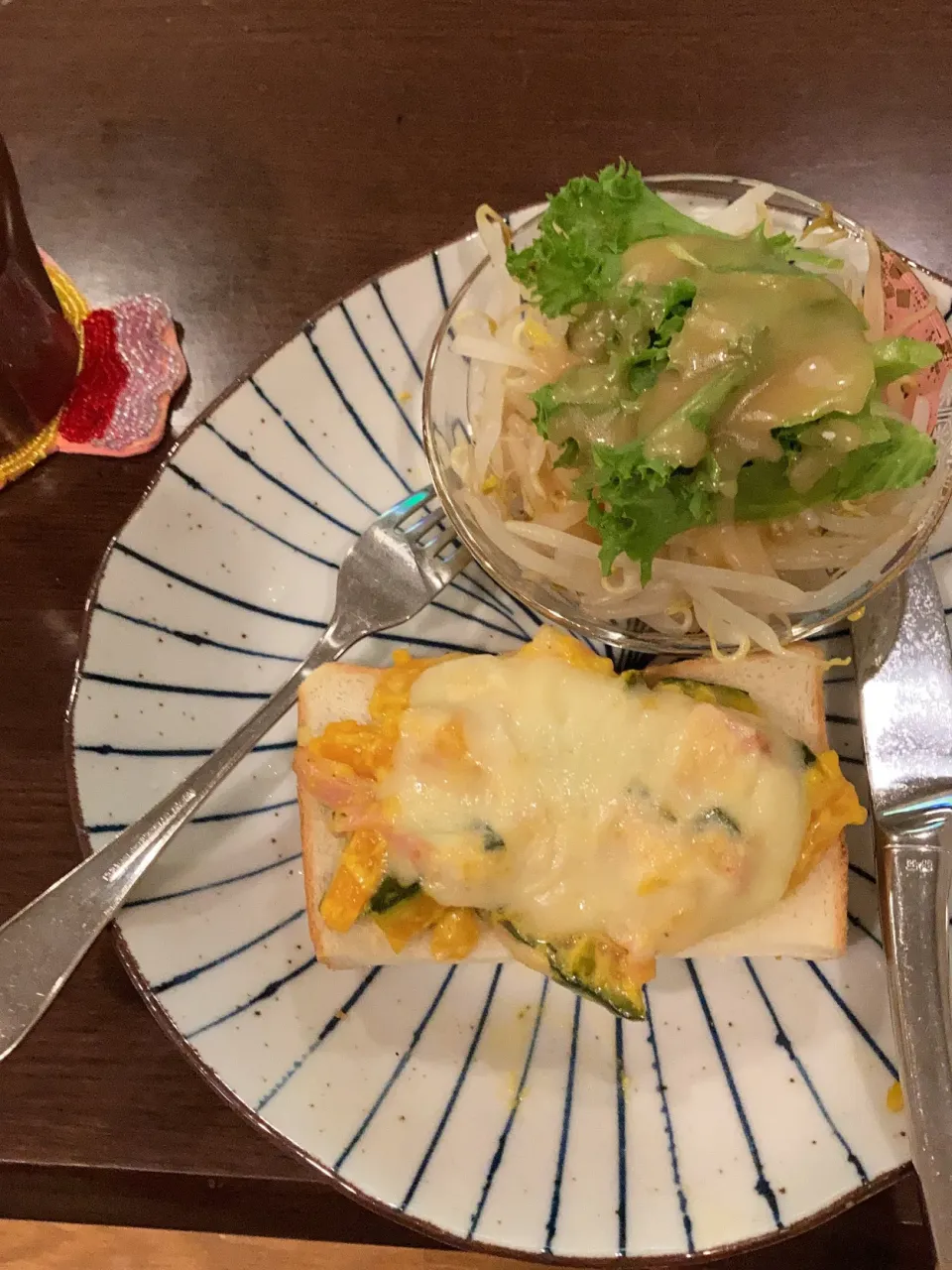 Snapdishの料理写真:カボチャチーズトースト|なつこいっきママさん