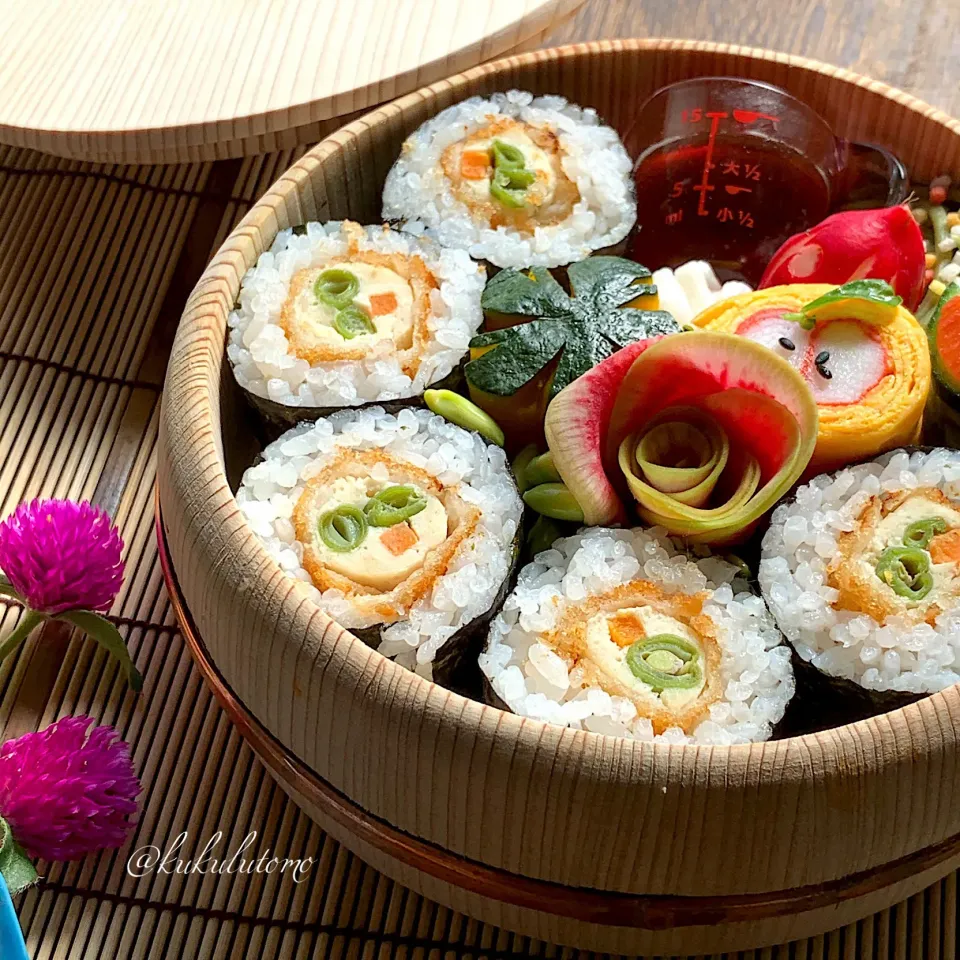 野菜鶏ささみ海苔巻き弁当|kukulutomo ❁𓎪 ⡱𓎩‎𐩢𐩺𓎪 ⡱さん