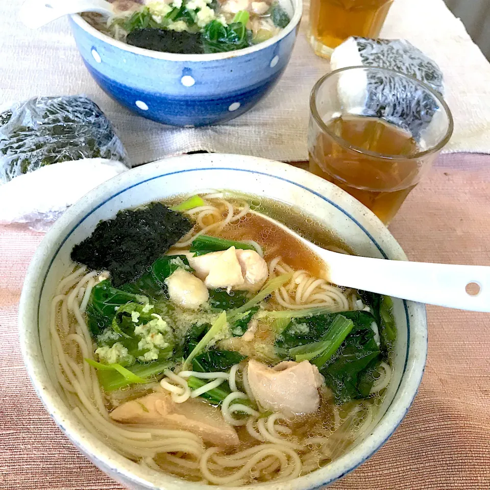 鶏そうめん、おにぎり|純さん